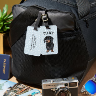 Personalized Pet Dachshund   Funny Pet Luggage Tag