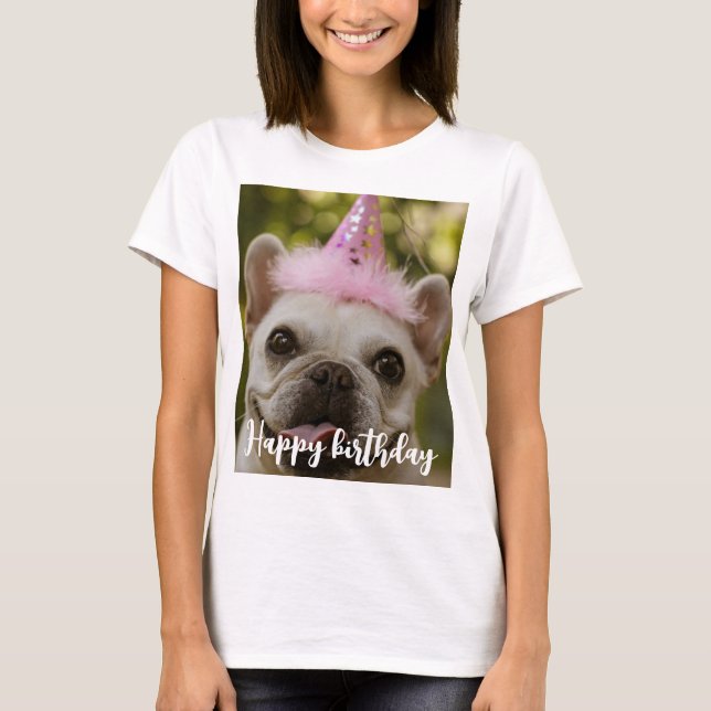  Personalized pet dog birthday  T-Shirt (Front)