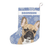 Personalized Pet Dog | Fawn French Bulldog Gift Small Christmas Stocking (Back)
