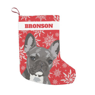 Personalized Pet Dog   French Bulldog Gift Small Christmas Stocking