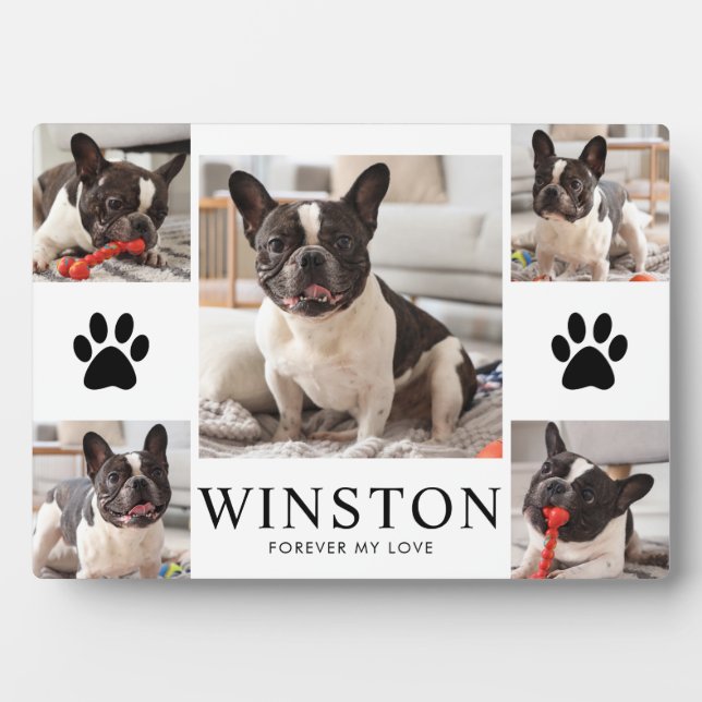 Personalized Pet Dog Memorial Keepsake Photo Plaque (Front)