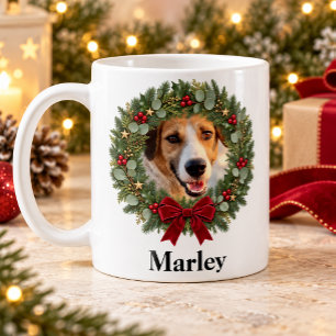 Personalized Pet Dog or Cat Photo Christmas Coffee Mug