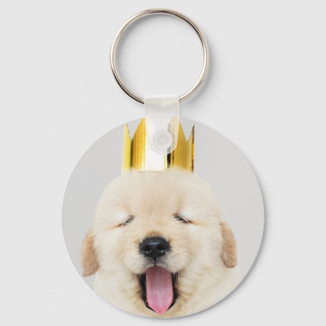 Personalized Pet Dog Photo Create Your Own Picture Keychain (Front)