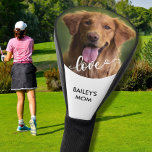 Personalized Pet Dog Photo Love My Mom  Golf Head Cover<br><div class="desc">The loving pet as a golf head cover. How could this cute design not improve your game? It's really easy for you to upload your own pet photo and for your to personalize the text as you wish. These make a fun and memorable gift for golfers! Any design questions, just...</div>