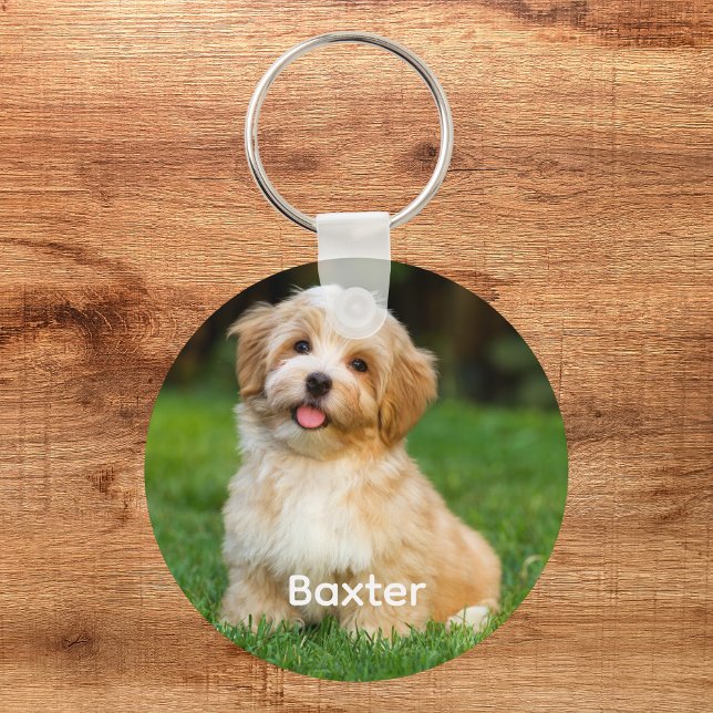 Personalized Pet Dog Photo Lover Keepsake Keychain (Creator Uploaded)