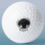 Personalized Pet Dog Photo Name Golf Balls<br><div class="desc">Personalized name photo design.  Replace the dog photo with your own favourite picture of your pet,  and change the name to personalize. Makes and ideal gift for golfing dog lovers!</div>