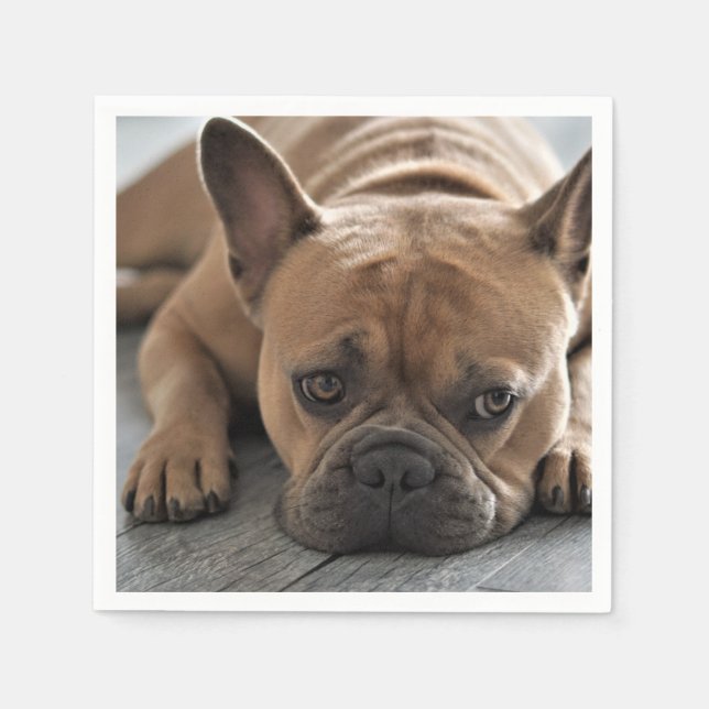 Personalized Pet Dog Photo Napkin (Front)