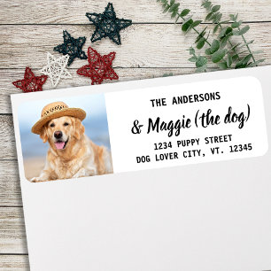 Personalized Pet Dog Photo Return Address 