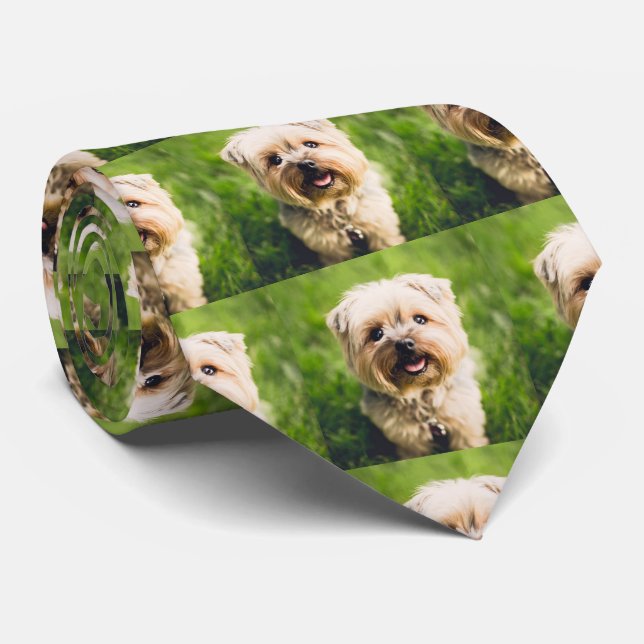 Personalized Pet Dog Photo Tie (Rolled)