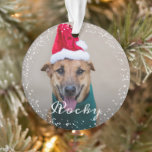 Personalized Pet Dog Puppy Holiday Photo Ornament<br><div class="desc">Personalized Pet Dog Puppy Holiday Photo Ornament</div>