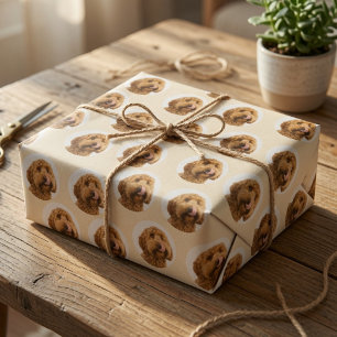 Personalized Pet Face Wrapping Paper   Custom Dog 