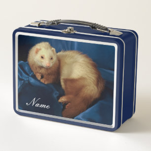 Personalized Pet Ferret Metal Lunch Box