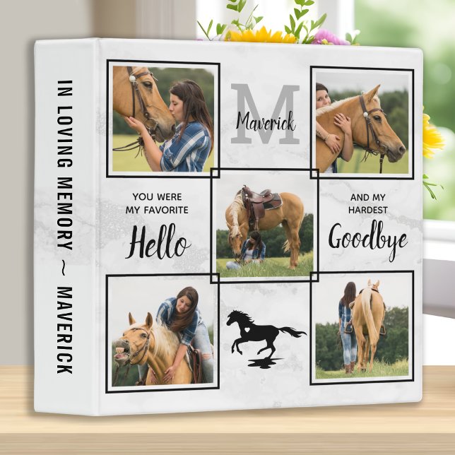 Personalized Pet Horse Memorial Photo Album Binder (Creator Uploaded)