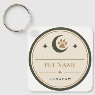 Personalized Pet ID Tag – Custom Dog & Cat Name Ta Keychain
