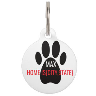 Personalized Pet ID Tag Custom Engraved Dog Cat