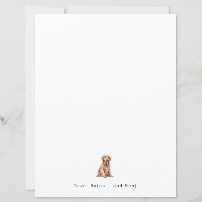 Personalized Pet Included Stationery (Front)