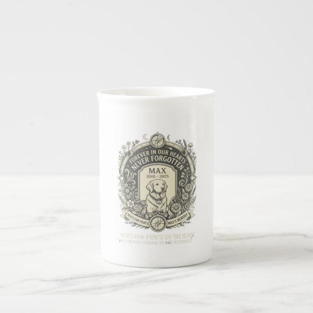 Personalized Pet Loss Coffee  Bone China Mug (Front)