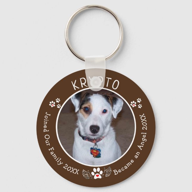 Personalized Pet Loss - Custom Dog Memorial Keychain (Front)