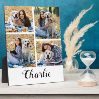 Personalized Pet Lover Photo Collage Dog Plaque