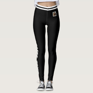 Personalized Pet Lover White And Black Stripes Leggings