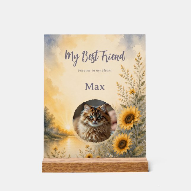 Personalized Pet Memorial Acrylic Plaque Sign (Front)