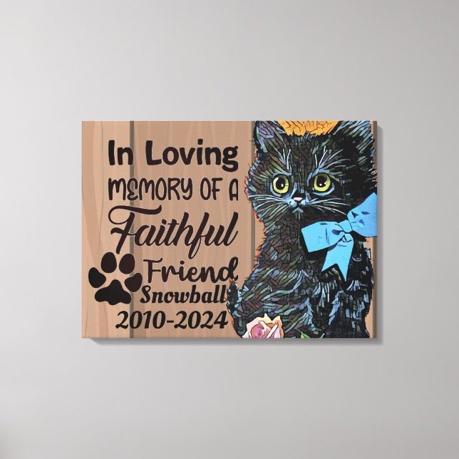 Personalized pet memorial canvas print (Front)