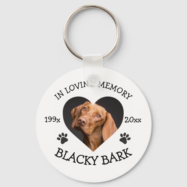 Personalized Pet Memorial Custom Love Keychain (Front)