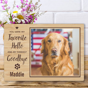 Personalized Pet Memorial Dog Photo Plaque