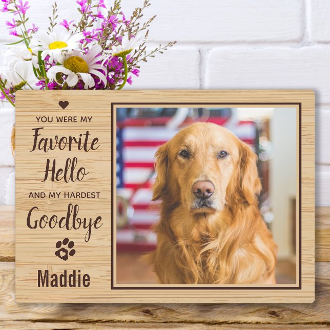 Personalized Pet Memorial Dog Photo Plaque (Creator Uploaded)