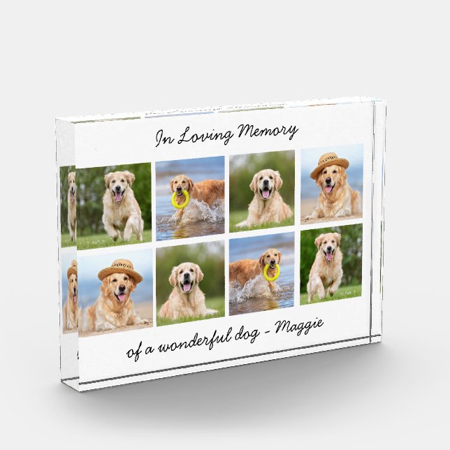 Personalized Pet Memorial In Loving Memory Photo Block (Left)
