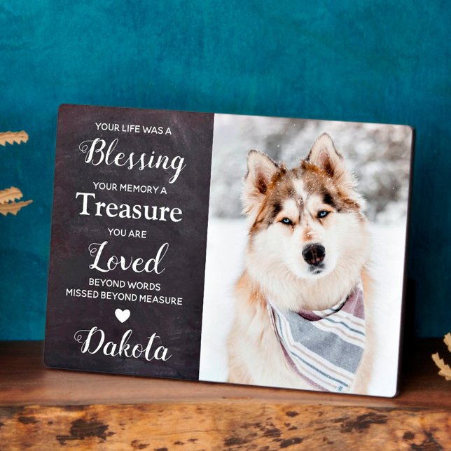 Personalized Pet Memorial Keepsake Dog Photo Plaque (Creator Uploaded)