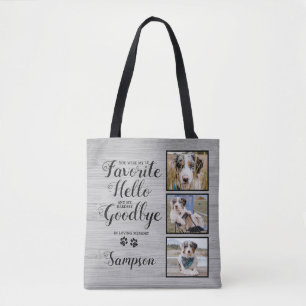 Personalized Pet Memorial Keepsake Photo Tote Bag