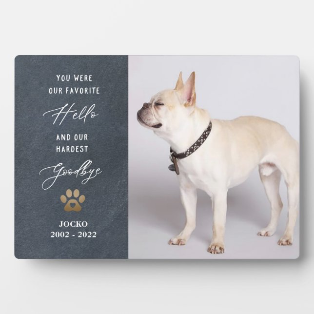 Personalized Pet Memorial Pet Loss Photo Collage Plaque (Front)