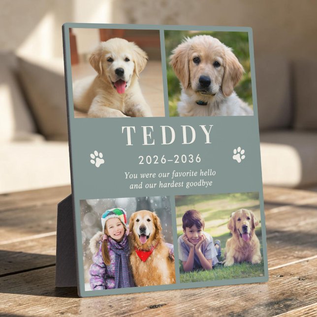 Personalized Pet Memorial Photo Collage Plaque (Personalized Pet Memorial Photo Collage Plaque)