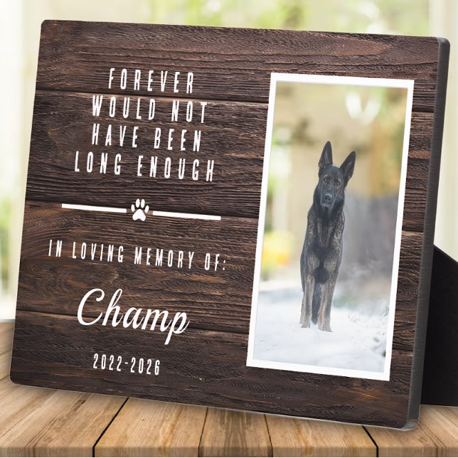 Personalized Pet Memorial Photo Frame with Easel  (Pet Memorial with easel)