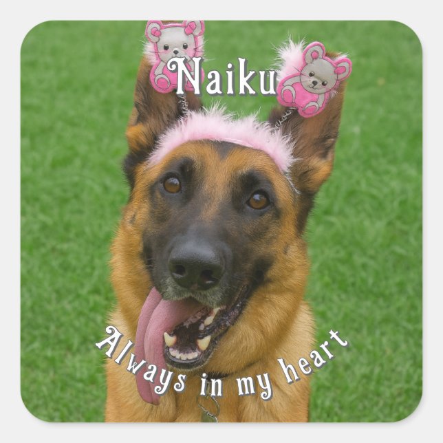 Personalized Pet Memorial Photo Sticker (Front)