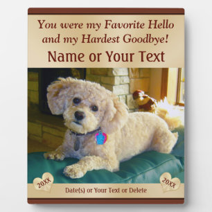 Personalized Pet Memorial Plaques with PHOTO