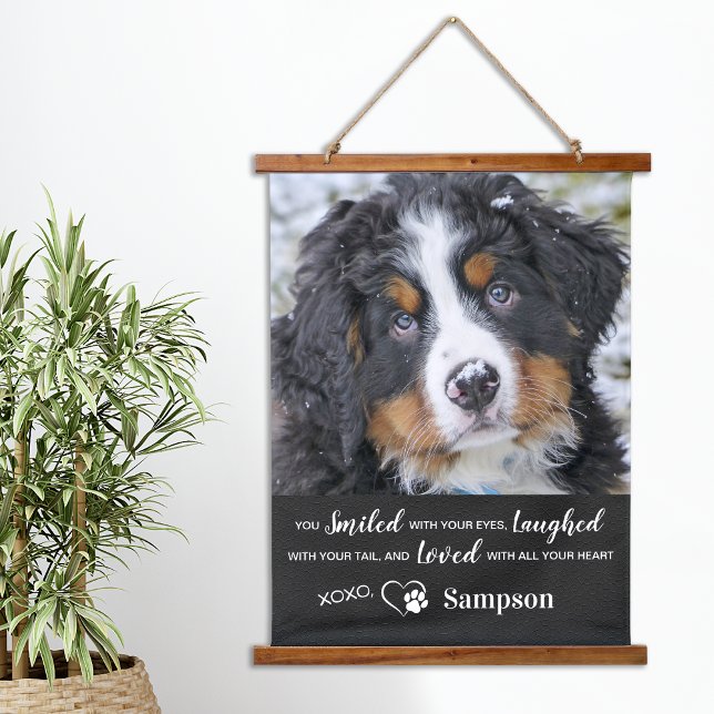 Personalized Pet Memorial Remembrance Dog Photo Hanging Tapestry (Creator Uploaded)
