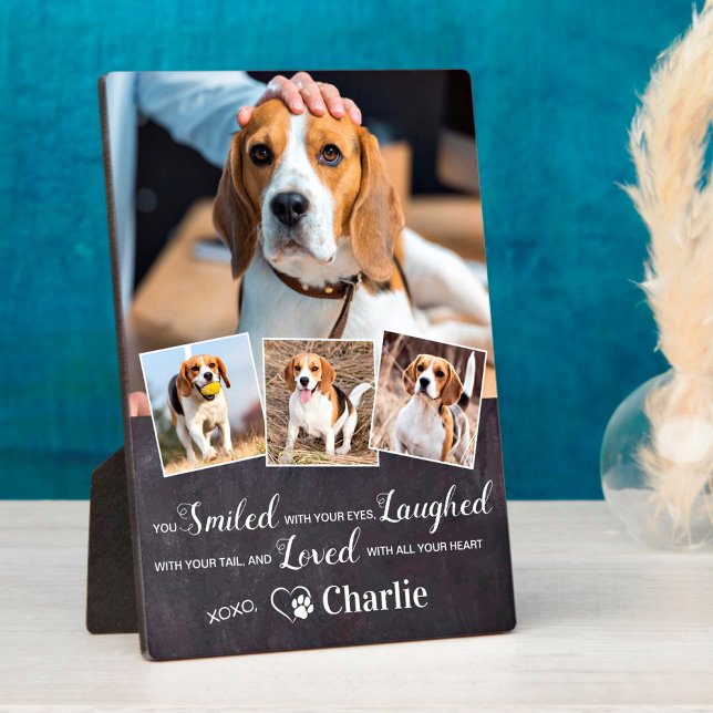 Personalized Pet Memorial Remembrance Poem 4 Photo Plaque (Creator Uploaded)