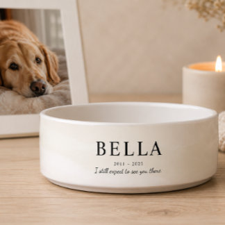 Personalized Pet Memorial Sympathy Gift Bowl
