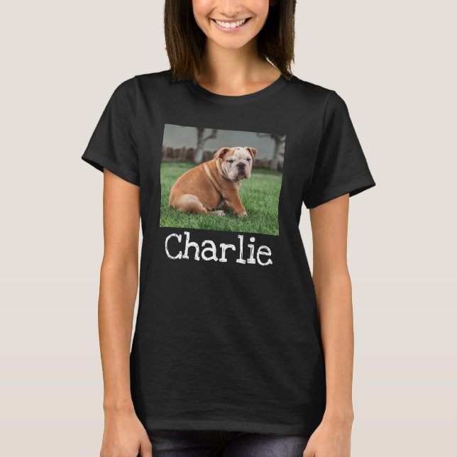 Personalized Pet Name And Photo T-Shirt (Front)