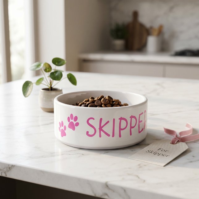 Personalized Pet Name Ceramic Bowl: Perfect Gift! Bowl (Personalized Pet Name Ceramic Bowl: Perfect Gift! Bowl)