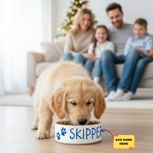 Personalized Pet Name Ceramic Bowl: Perfect Gift! Bowl