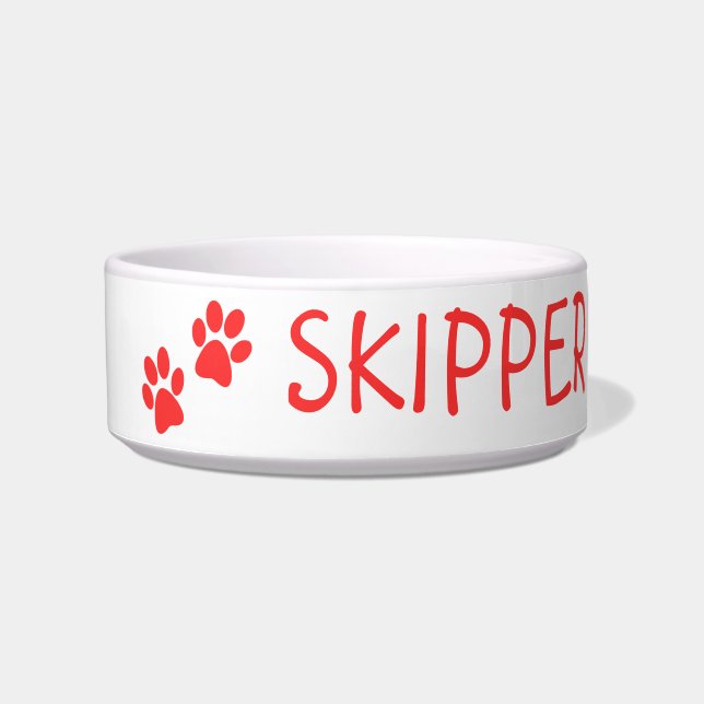 Personalized Pet Name Ceramic Bowl: Perfect Gift! Bowl (Front)
