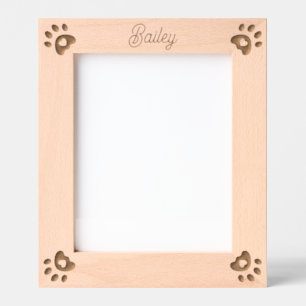 Personalized Pet Name Dog Hearts Paw Prints Custom Etched Frames