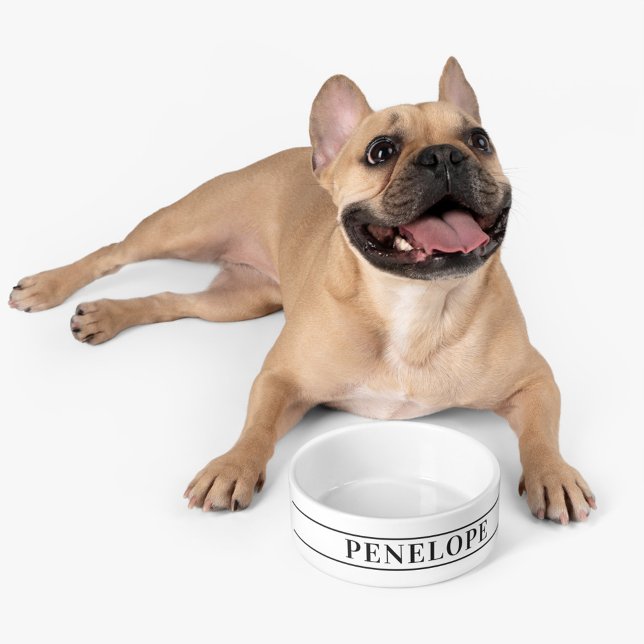 Personalized Pet Name Modern Custom Bowl (Cute Personalized Pet Dog Bowl)