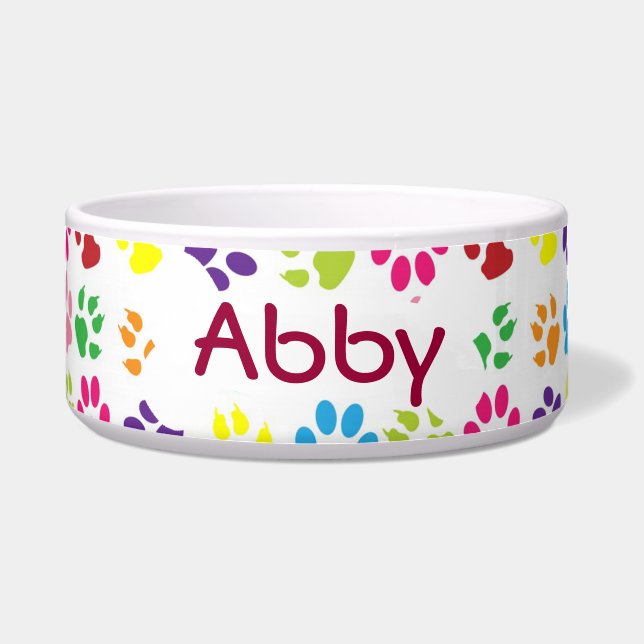 Personalized Pet Name Paw print Pattern (Front)