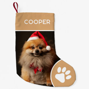 Personalized Pet Name & Photo Simple Small Christmas Stocking