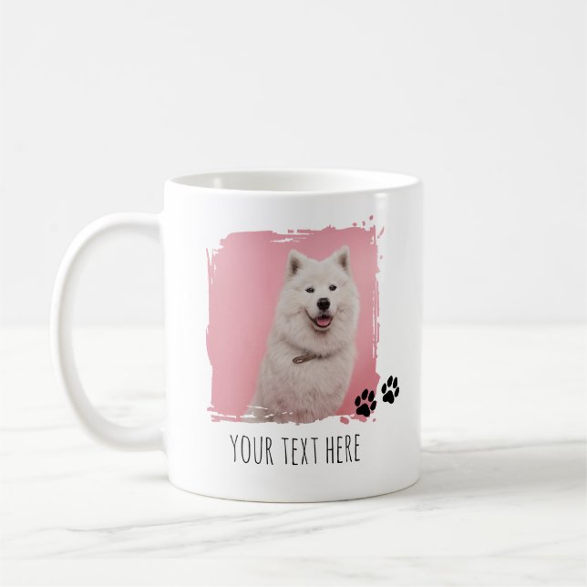 Personalized Pet Paws 2 Photo Cup Custom Picture (Left)