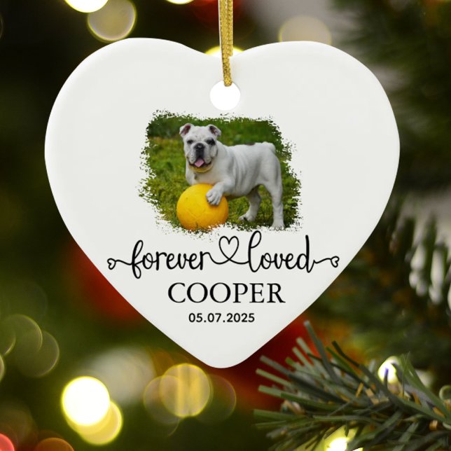 Personalized Pet Photo and Name Ceramic Ornament (Creator Uploaded)